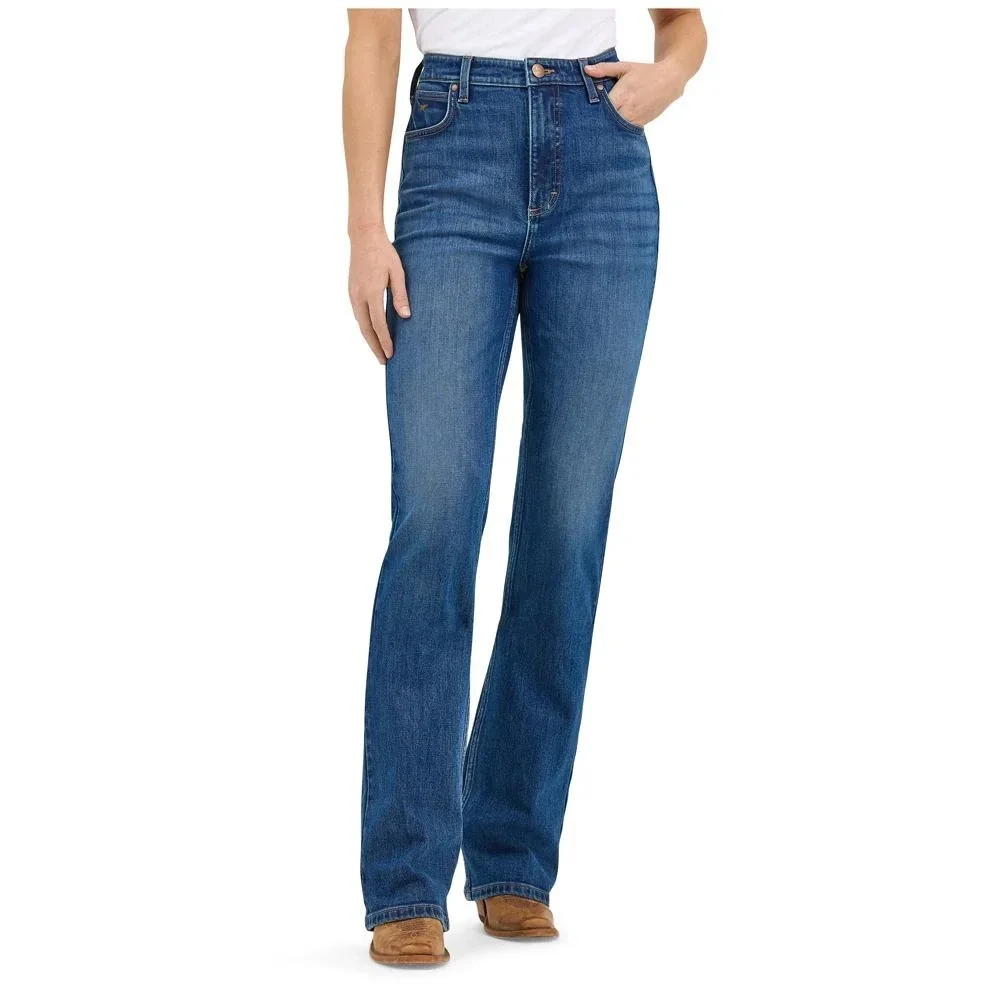 Wrangler Riding Jean Women 27x36 Blue High Rise Bootcut Rodeo Lillian‎ 112367607